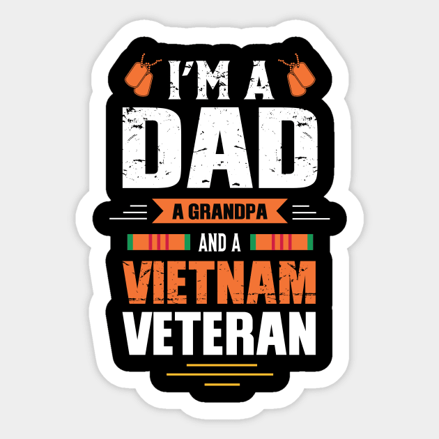 I am a dad, grandpa, a veteran Sticker by tee-sailor